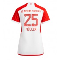 Fotbalové Dres Bayern Munich Thomas Muller #25 Dámské Domácí 2023-24 Krátký Rukáv